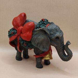 Tom Rubel Christmas Elephant From the Silver Deer Christmas Animals Collection